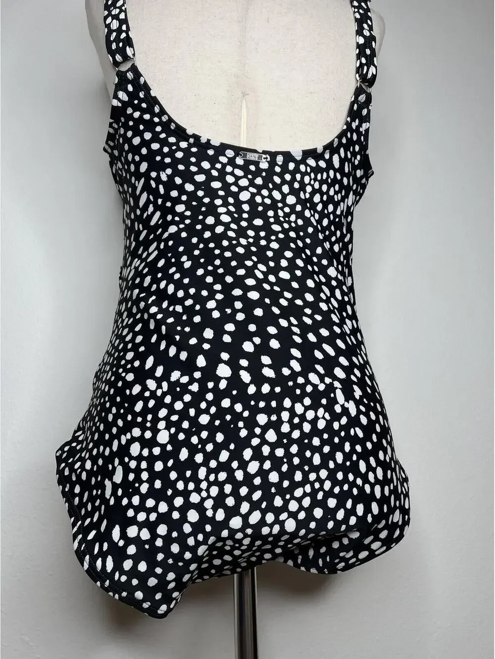 NWOT DKNY Women's Black/White One-Piece Swimsuit Size 14 - Picture 7 of 9
